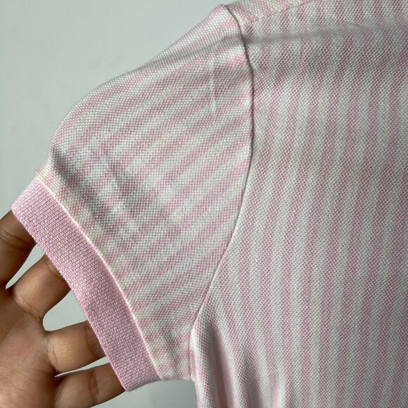 POLO Ralph Lauren Kid's Pink Belted Button Down Short Sleeve Shirt Dress Medium - Picture 9 of 9